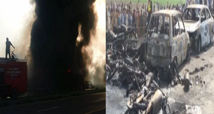 kljklnbdf पाकिस्तान: तेल टैंकर पलटने से हुआ विस्फोट, 125 की मौत