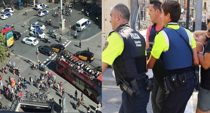 attack 5 terrorist kill in spain terrorist स्पेन आतंकी हमले में 5 संदिग्धों को पुलिस ने मार गिराया और 2 को लिया हिरासत में
