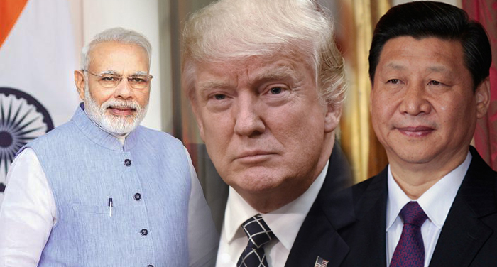 modi trump and jing ping अमेरिका: बातचीत कर मुद्दे को हल करें भारत-चीन