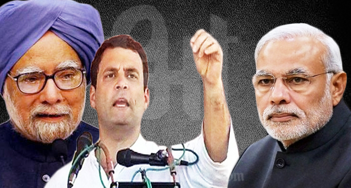 rahul manmohan singh and modi नोटबंदी-GST को लेकर कांग्रेस कर रही है हल्ला बोल की तैयारी, राहुल ने बुलाई बैठक