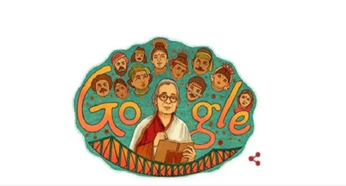 doodle महाश्वेता देवी के जन्मदिन पर गूगल ने डूडल बनाकर दी श्रद्धांजलि